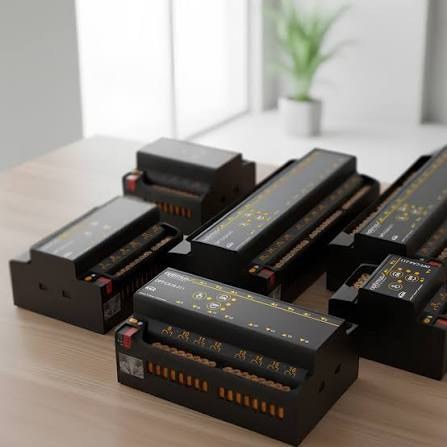 A set of DIN-rail smart control modules